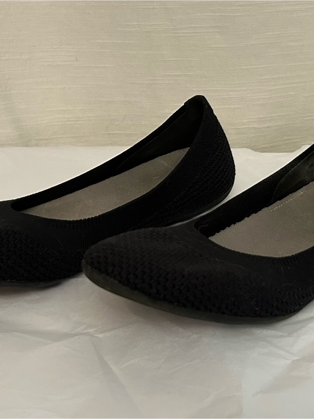 Allbirds Tree Breezer Women's Black Knit Ballet Flats - Picture 3 of 7